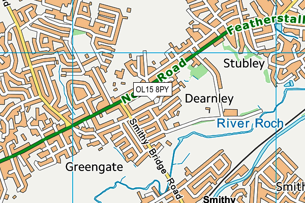 OL15 8PY map - OS VectorMap District (Ordnance Survey) OL15 8PY map - OS VectorMap District (Ordnance Survey)
