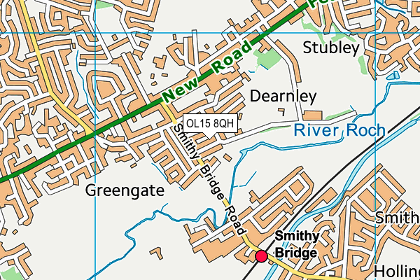 OL15 8QH map - OS VectorMap District (Ordnance Survey) OL15 8QH map - OS VectorMap District (Ordnance Survey)