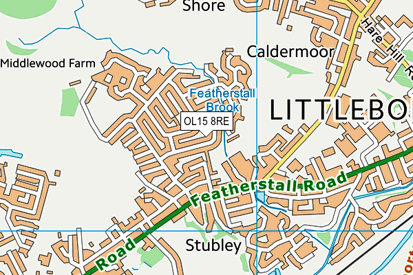 OL15 8RE map - OS VectorMap District (Ordnance Survey)