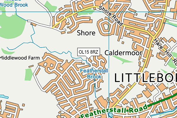 OL15 8RZ map - OS VectorMap District (Ordnance Survey) OL15 8RZ map - OS VectorMap District (Ordnance Survey)