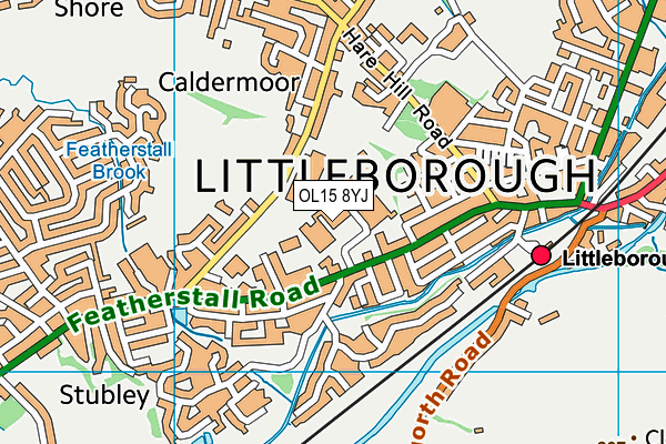 OL15 8YJ map - OS VectorMap District (Ordnance Survey)