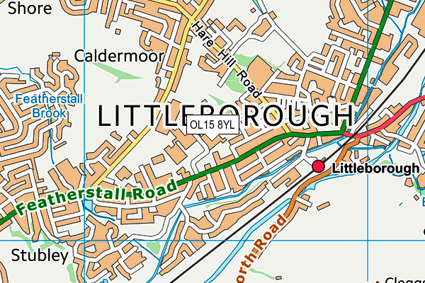 OL15 8YL map - OS VectorMap District (Ordnance Survey) OL15 8YL map - OS VectorMap District (Ordnance Survey)