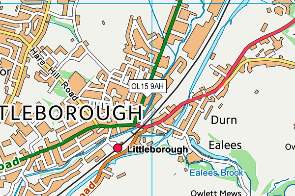 OL15 9AH map - OS VectorMap District (Ordnance Survey) OL15 9AH map - OS VectorMap District (Ordnance Survey)