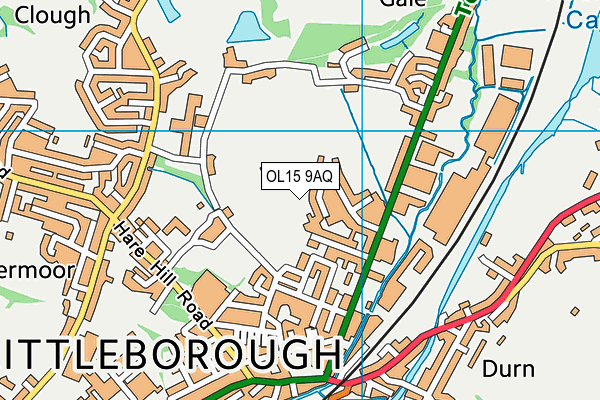 OL15 9AQ map - OS VectorMap District (Ordnance Survey) OL15 9AQ map - OS VectorMap District (Ordnance Survey)