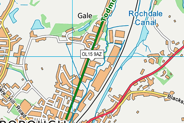 OL15 9AZ map - OS VectorMap District (Ordnance Survey) OL15 9AZ map - OS VectorMap District (Ordnance Survey)