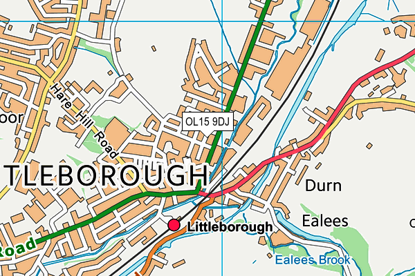 OL15 9DJ map - OS VectorMap District (Ordnance Survey) OL15 9DJ map - OS VectorMap District (Ordnance Survey)