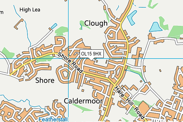 OL15 9HX map - OS VectorMap District (Ordnance Survey) OL15 9HX map - OS VectorMap District (Ordnance Survey)