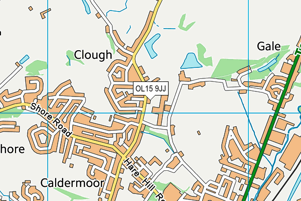 OL15 9JJ map - OS VectorMap District (Ordnance Survey) OL15 9JJ map - OS VectorMap District (Ordnance Survey)