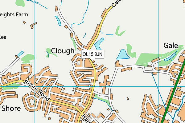 OL15 9JN map - OS VectorMap District (Ordnance Survey) OL15 9JN map - OS VectorMap District (Ordnance Survey)
