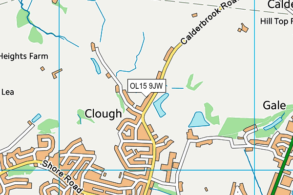 OL15 9JW map - OS VectorMap District (Ordnance Survey) OL15 9JW map - OS VectorMap District (Ordnance Survey)