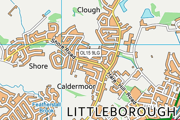 OL15 9LG map - OS VectorMap District (Ordnance Survey)