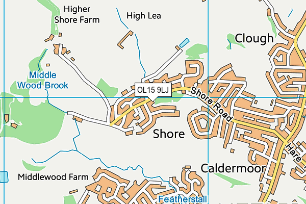 OL15 9LJ map - OS VectorMap District (Ordnance Survey) OL15 9LJ map - OS VectorMap District (Ordnance Survey)