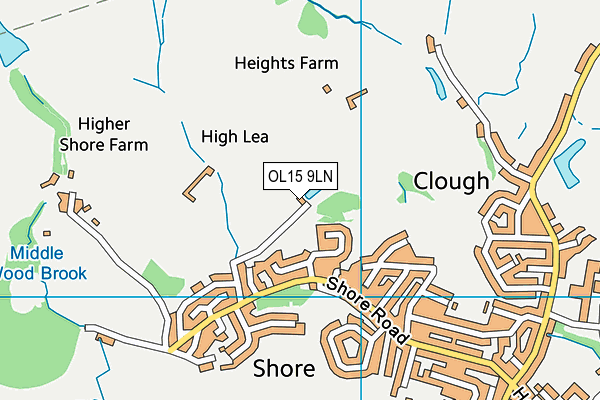 OL15 9LN map - OS VectorMap District (Ordnance Survey) OL15 9LN map - OS VectorMap District (Ordnance Survey)
