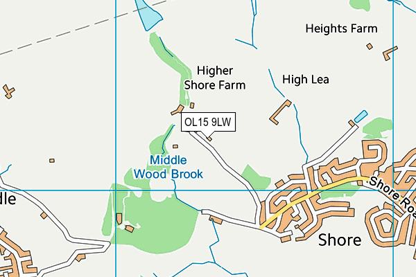 OL15 9LW map - OS VectorMap District (Ordnance Survey) OL15 9LW map - OS VectorMap District (Ordnance Survey)