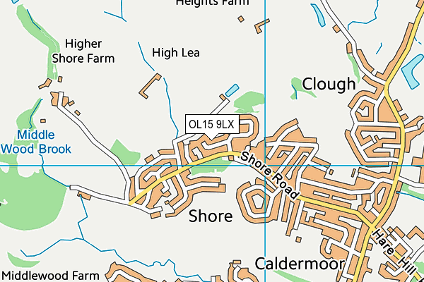 OL15 9LX map - OS VectorMap District (Ordnance Survey) OL15 9LX map - OS VectorMap District (Ordnance Survey)