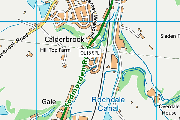 OL15 9PL map - OS VectorMap District (Ordnance Survey)