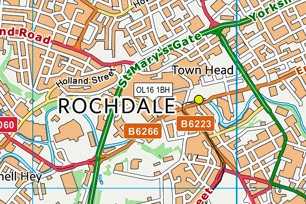 OL16 1BH map - OS VectorMap District (Ordnance Survey) OL16 1BH map - OS VectorMap District (Ordnance Survey)