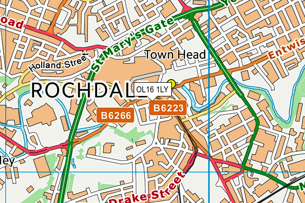 OL16 1LY map - OS VectorMap District (Ordnance Survey) OL16 1LY map - OS VectorMap District (Ordnance Survey)