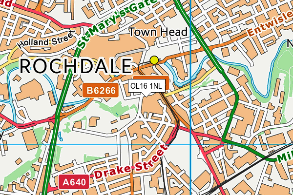 OL16 1NL map - OS VectorMap District (Ordnance Survey) OL16 1NL map - OS VectorMap District (Ordnance Survey)