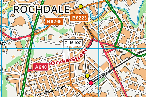 OL16 1QG map - OS VectorMap District (Ordnance Survey) OL16 1QG map - OS VectorMap District (Ordnance Survey)
