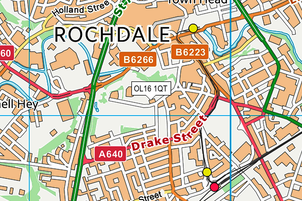 OL16 1QT map - OS VectorMap District (Ordnance Survey) OL16 1QT map - OS VectorMap District (Ordnance Survey)