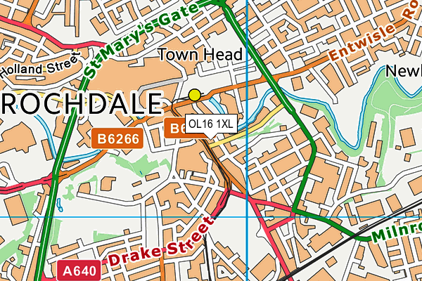OL16 1XL map - OS VectorMap District (Ordnance Survey) OL16 1XL map - OS VectorMap District (Ordnance Survey)