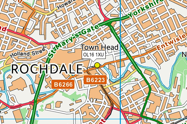 OL16 1XU map - OS VectorMap District (Ordnance Survey) OL16 1XU map - OS VectorMap District (Ordnance Survey)