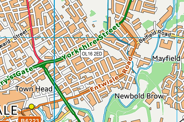 OL16 2ED map - OS VectorMap District (Ordnance Survey) OL16 2ED map - OS VectorMap District (Ordnance Survey)
