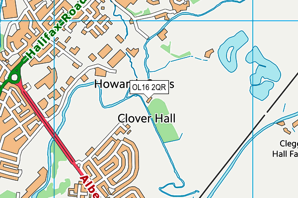 OL16 2QR map - OS VectorMap District (Ordnance Survey) OL16 2QR map - OS VectorMap District (Ordnance Survey)