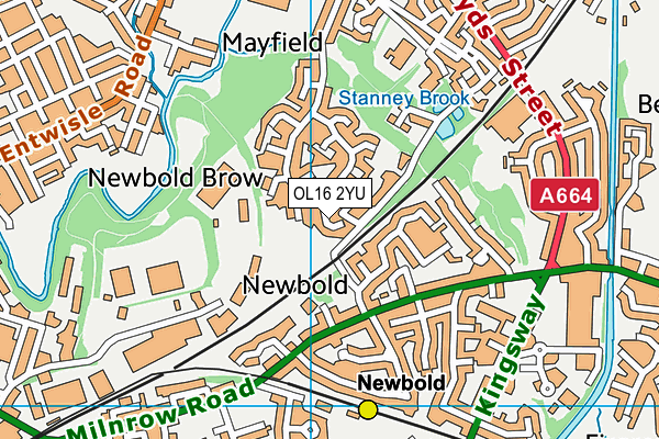 OL16 2YU map - OS VectorMap District (Ordnance Survey) OL16 2YU map - OS VectorMap District (Ordnance Survey)