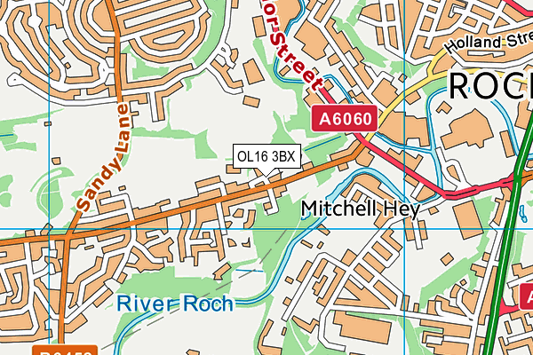OL16 3BX map - OS VectorMap District (Ordnance Survey) OL16 3BX map - OS VectorMap District (Ordnance Survey)