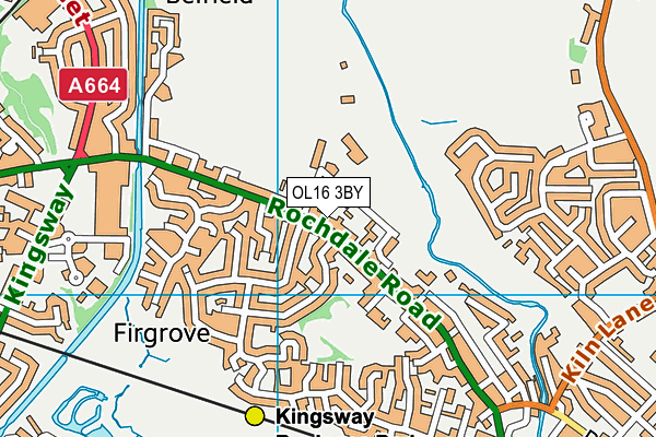 OL16 3BY map - OS VectorMap District (Ordnance Survey) OL16 3BY map - OS VectorMap District (Ordnance Survey)