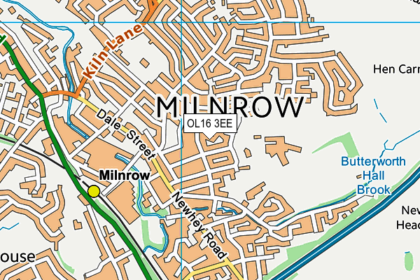 OL16 3EE map - OS VectorMap District (Ordnance Survey) OL16 3EE map - OS VectorMap District (Ordnance Survey)