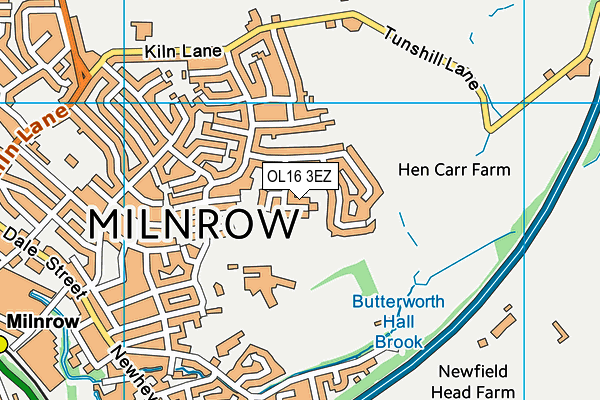 OL16 3EZ map - OS VectorMap District (Ordnance Survey) OL16 3EZ map - OS VectorMap District (Ordnance Survey)
