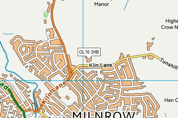 OL16 3HB map - OS VectorMap District (Ordnance Survey) OL16 3HB map - OS VectorMap District (Ordnance Survey)