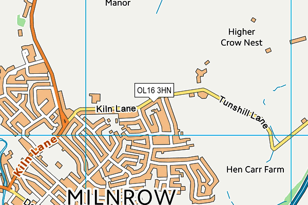OL16 3HN map - OS VectorMap District (Ordnance Survey) OL16 3HN map - OS VectorMap District (Ordnance Survey)