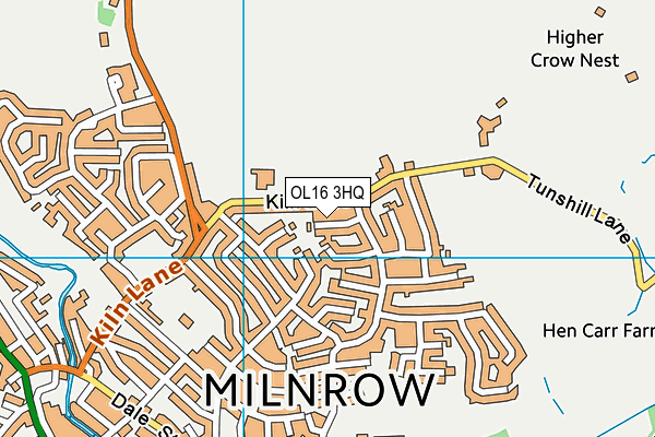 OL16 3HQ map - OS VectorMap District (Ordnance Survey) OL16 3HQ map - OS VectorMap District (Ordnance Survey)