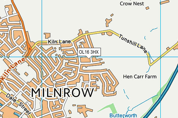 OL16 3HX map - OS VectorMap District (Ordnance Survey) OL16 3HX map - OS VectorMap District (Ordnance Survey)