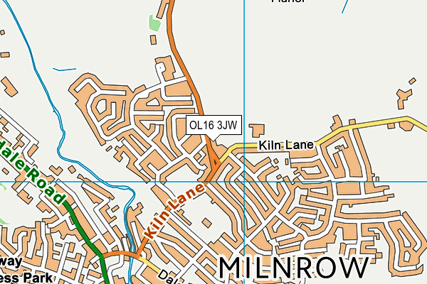 OL16 3JW map - OS VectorMap District (Ordnance Survey) OL16 3JW map - OS VectorMap District (Ordnance Survey)