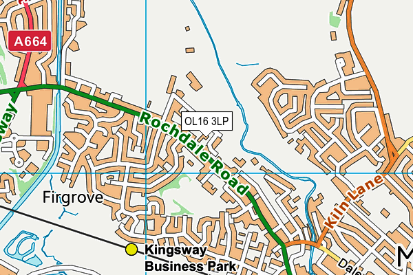OL16 3LP map - OS VectorMap District (Ordnance Survey) OL16 3LP map - OS VectorMap District (Ordnance Survey)