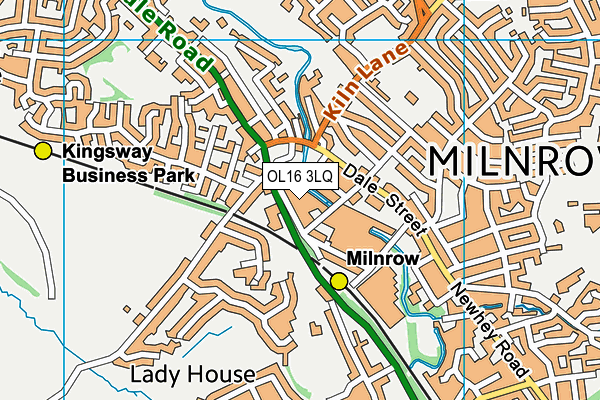 OL16 3LQ map - OS VectorMap District (Ordnance Survey) OL16 3LQ map - OS VectorMap District (Ordnance Survey)