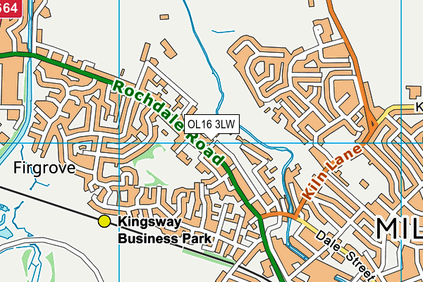 OL16 3LW map - OS VectorMap District (Ordnance Survey) OL16 3LW map - OS VectorMap District (Ordnance Survey)