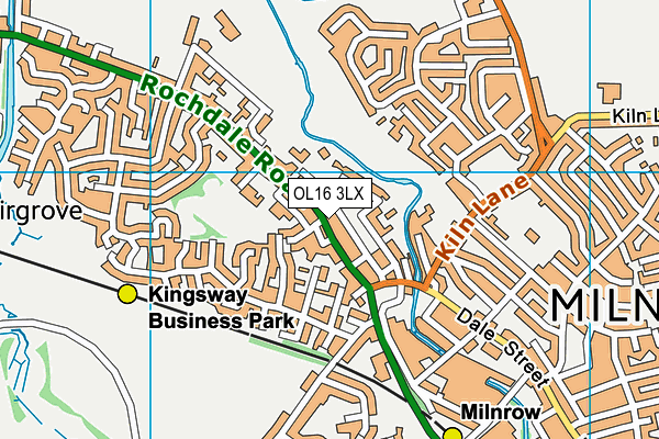 OL16 3LX map - OS VectorMap District (Ordnance Survey) OL16 3LX map - OS VectorMap District (Ordnance Survey)