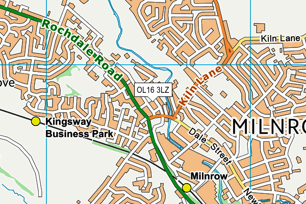 OL16 3LZ map - OS VectorMap District (Ordnance Survey) OL16 3LZ map - OS VectorMap District (Ordnance Survey)