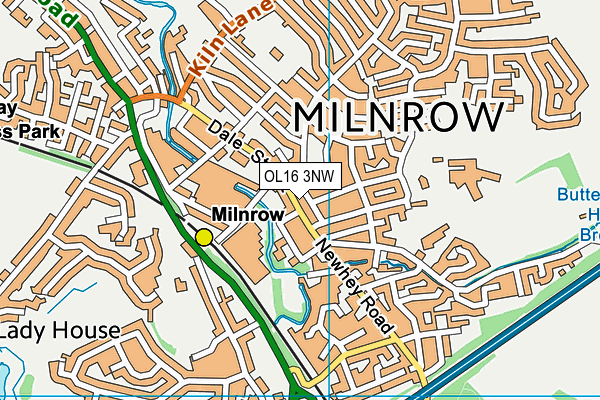 OL16 3NW map - OS VectorMap District (Ordnance Survey) OL16 3NW map - OS VectorMap District (Ordnance Survey)
