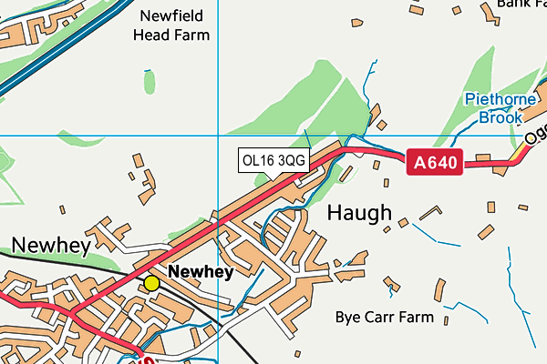 OL16 3QG map - OS VectorMap District (Ordnance Survey) OL16 3QG map - OS VectorMap District (Ordnance Survey)