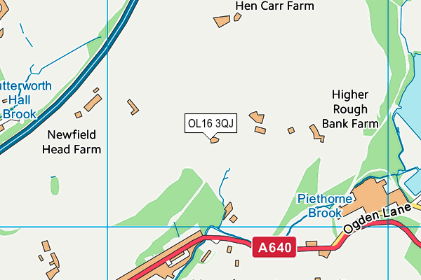 OL16 3QJ map - OS VectorMap District (Ordnance Survey)