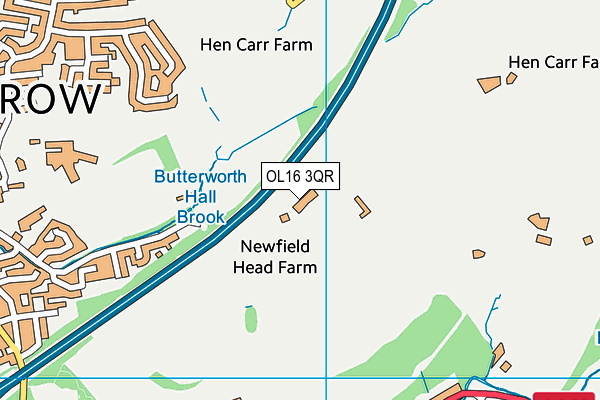 OL16 3QR map - OS VectorMap District (Ordnance Survey) OL16 3QR map - OS VectorMap District (Ordnance Survey)