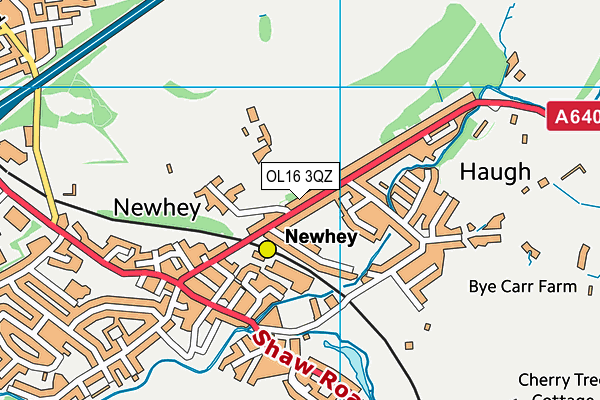 OL16 3QZ map - OS VectorMap District (Ordnance Survey)