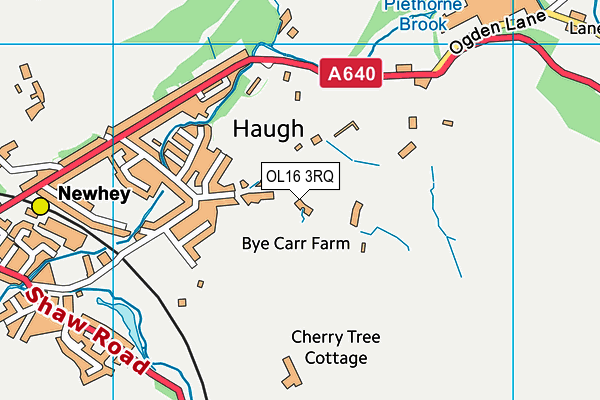 OL16 3RQ map - OS VectorMap District (Ordnance Survey) OL16 3RQ map - OS VectorMap District (Ordnance Survey)